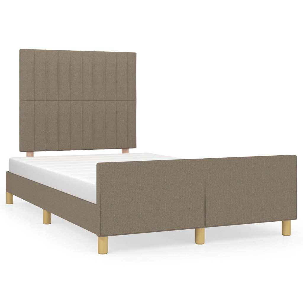 vidaXL Rám postele bez matrací taupe 120x190 cm textil