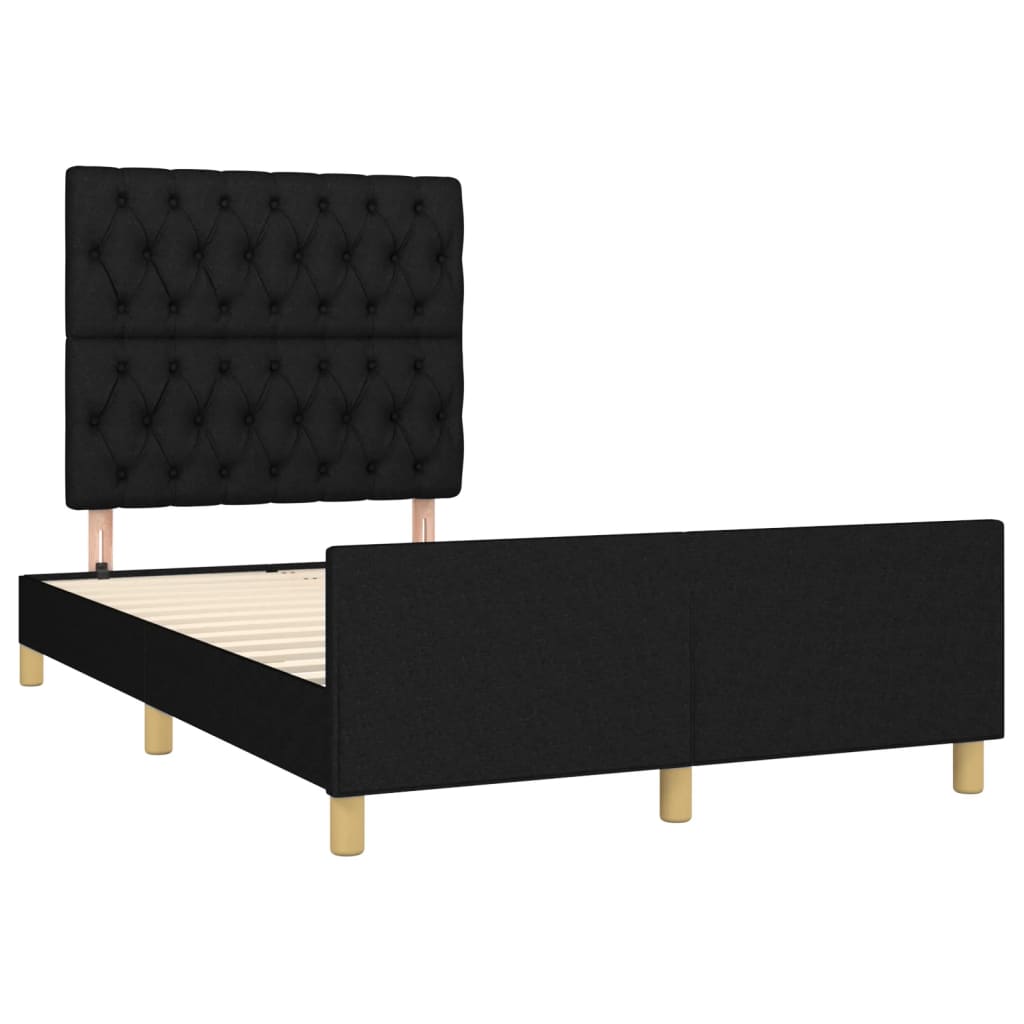 Thumbnail - vidaXL Bettgestell ohne Matratze Schwarz 120x190 cm Stoff