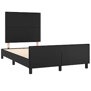 Rám postele bez matrace černá 120x190 cm umělá kůže - obrázek 3