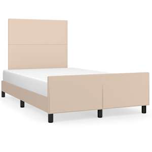 Rám postele bez matrace cappuccino 120x190 cm umělá kůže - obrázek 2