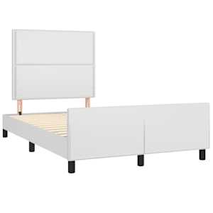 Rám postele bez matrace bílý 120x190 cm umělá kůže - obrázek 3