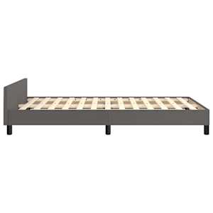 Rám postele bez matrace šedý 120x190 cm umělá kůže - obrázek 7