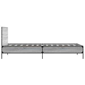 Rám postele šedý sonoma 90 x 200 cm kompozitní dřevo a kov - obrázek 5