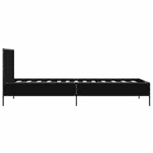 Rám postele černý 75 x 190 cm kompozitní dřevo a kov - obrázek 5