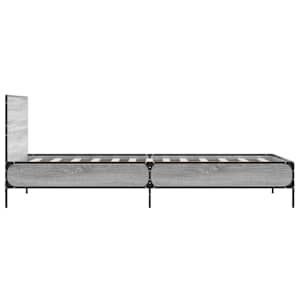Rám postele šedý sonoma 75 x 190 cm kompozitní dřevo a kov - obrázek 5