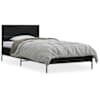 vidaXL voodiraam, must, 90 x 190 cm, tehispuit ja metall