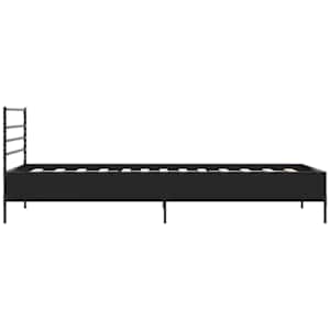 Rám postele černý 90 x 200 cm kompozitní dřevo a kov - obrázek 5