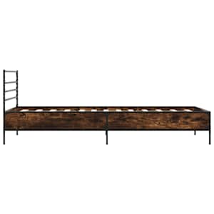 Rám postele kouřový dub 90 x 200 cm kompozitní dřevo a kov - obrázek 5