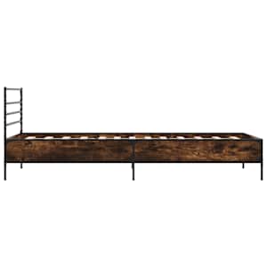 Rám postele kouřový dub 100 x 200 cm kompozitní dřevo a kov - obrázek 5