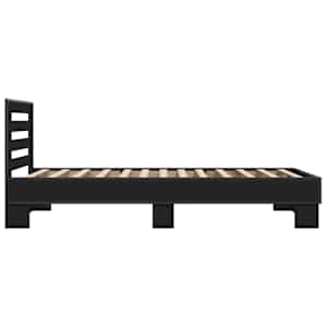 Rám postele černý 90 x 200 cm kompozitní dřevo a kov - obrázek 5