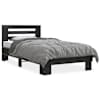 vidaXL voodiraam, must, 75 x 190 cm, tehispuit ja metall