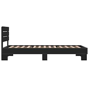 Rám postele černý 90 x 200 cm kompozitní dřevo a kov - obrázek 5