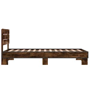 Rám postele kouřový dub 75 x 190 cm kompozitní dřevo a kov - obrázek 5