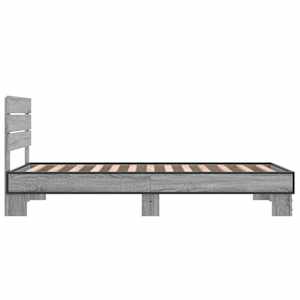 Rám postele šedý sonoma 75 x 190 cm kompozitní dřevo a kov - obrázek 5