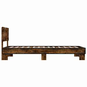 Rám postele kouřový dub 100 x 200 cm kompozitní dřevo a kov - obrázek 5