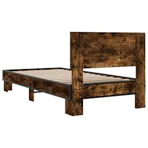 Rám postele kouřový dub 100 x 200 cm kompozitní dřevo a kov - obrázek 6