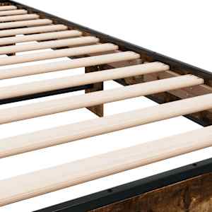 Rám postele kouřový dub 100 x 200 cm kompozitní dřevo a kov - obrázek 7