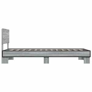 Rám postele šedý sonoma 75 x 190 cm kompozitní dřevo a kov - obrázek 5