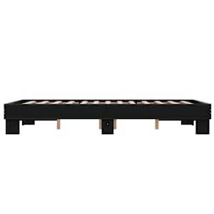 Rám postele černý 120 x 200 cm kompozitní dřevo a kov - obrázek 5