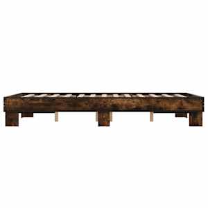 Rám postele hnědý dub 120 x 200 cm kompozitní dřevo a kov - obrázek 5