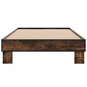 Rám postele kouřový dub 100 x 200 cm kompozitní dřevo a kov - obrázek 4