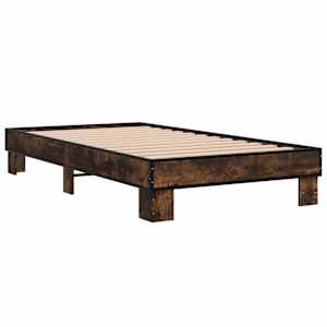 Rám postele kouřový dub 100 x 200 cm kompozitní dřevo a kov - obrázek 6