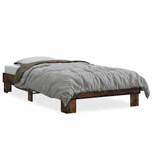 Rám postele kouřový dub 75 x 190 cm kompozitní dřevo a kov - obrázek 2