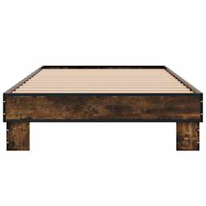 Rám postele kouřový dub 75 x 190 cm kompozitní dřevo a kov - obrázek 4