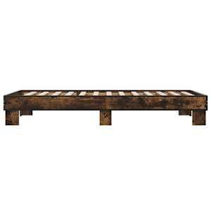 Rám postele kouřový dub 90 x 190 cm kompozitní dřevo a kov - obrázek 5