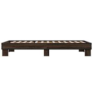 Rám postele hnědý dub 90 x 190 cm kompozitní dřevo a kov - obrázek 5