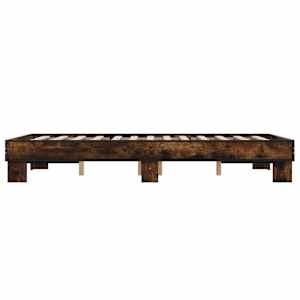 Rám postele hnědý dub 135 x 190 cm kompozitní dřevo a kov - obrázek 5