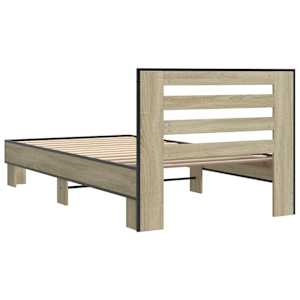 Rám postele dub sonoma 90 x 190 cm kompozitní dřevo a kov - obrázek 6