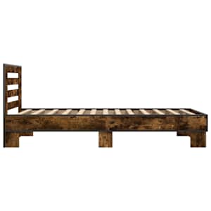 Rám postele kouřový dub 90 x 190 cm kompozitní dřevo a kov - obrázek 5