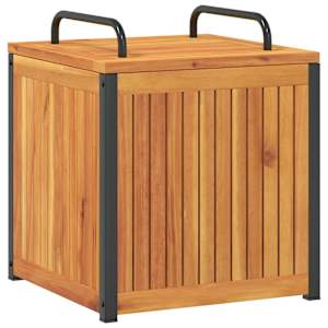 Zahradní box na podušky 45x45x45/53 cm masivní akácie a ocel - obrázek 2