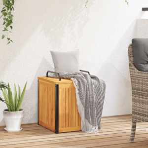 Zahradní box na podušky 45x45x45/53 cm masivní akácie a ocel - obrázek 3