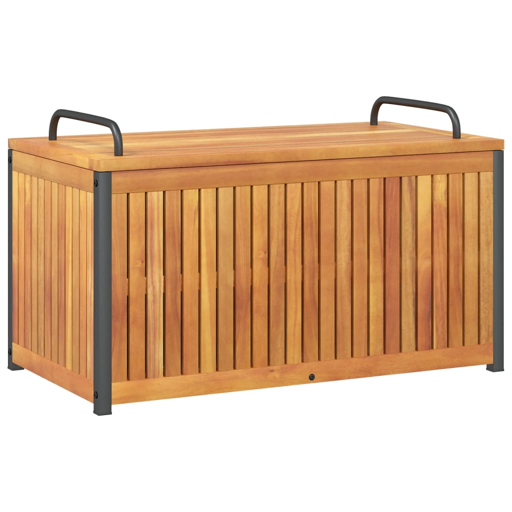 vidaXL Vonkajší box na vankúše 85x45x45/53 cm masívna akácia a oceľ