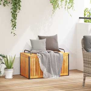 Zahradní box na podušky 85x45x45/53 cm masivní akácie a ocel - obrázek 3