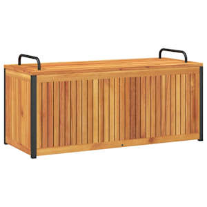 Zahradní box na podušky 110x45x42/53 cm masivní akácie a ocel - obrázek 2