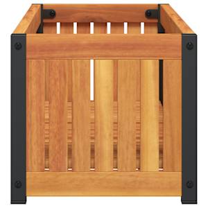 Zahradní truhlík 80x30x27,5 cm masivní akáciové dřevo a ocel - obrázek 5