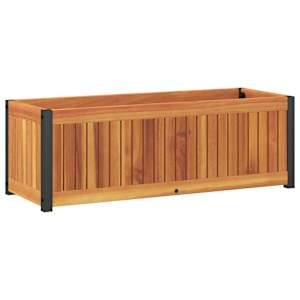 Zahradní truhlík 80x30x27,5 cm masivní akáciové dřevo a ocel - obrázek 6