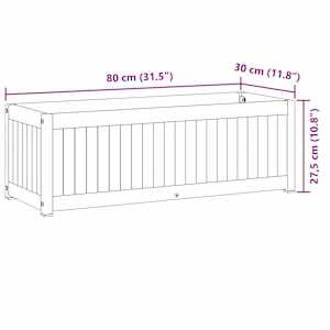 Zahradní truhlík 80x30x27,5 cm masivní akáciové dřevo a ocel - obrázek 9