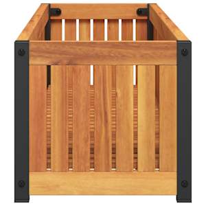 Zahradní truhlík 110x30x27,5 cm masivní akáciové dřevo a ocel - obrázek 5