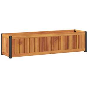 Zahradní truhlík 110x30x27,5 cm masivní akáciové dřevo a ocel - obrázek 6
