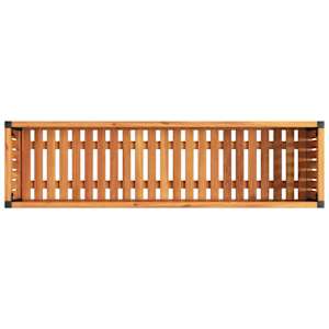 Zahradní truhlík 110x30x27,5 cm masivní akáciové dřevo a ocel - obrázek 7