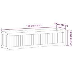 Zahradní truhlík 110x30x27,5 cm masivní akáciové dřevo a ocel - obrázek 9