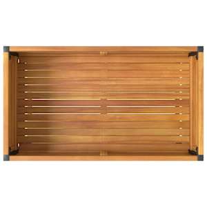 Zahradní truhlík s policí 80 x 45 x 80 cm masivní akácie a ocel - obrázek 7