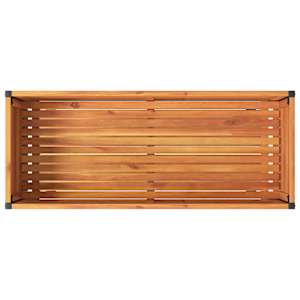 Zahradní truhlík s policí 110x45x80 cm masivní akácie a ocel - obrázek 7