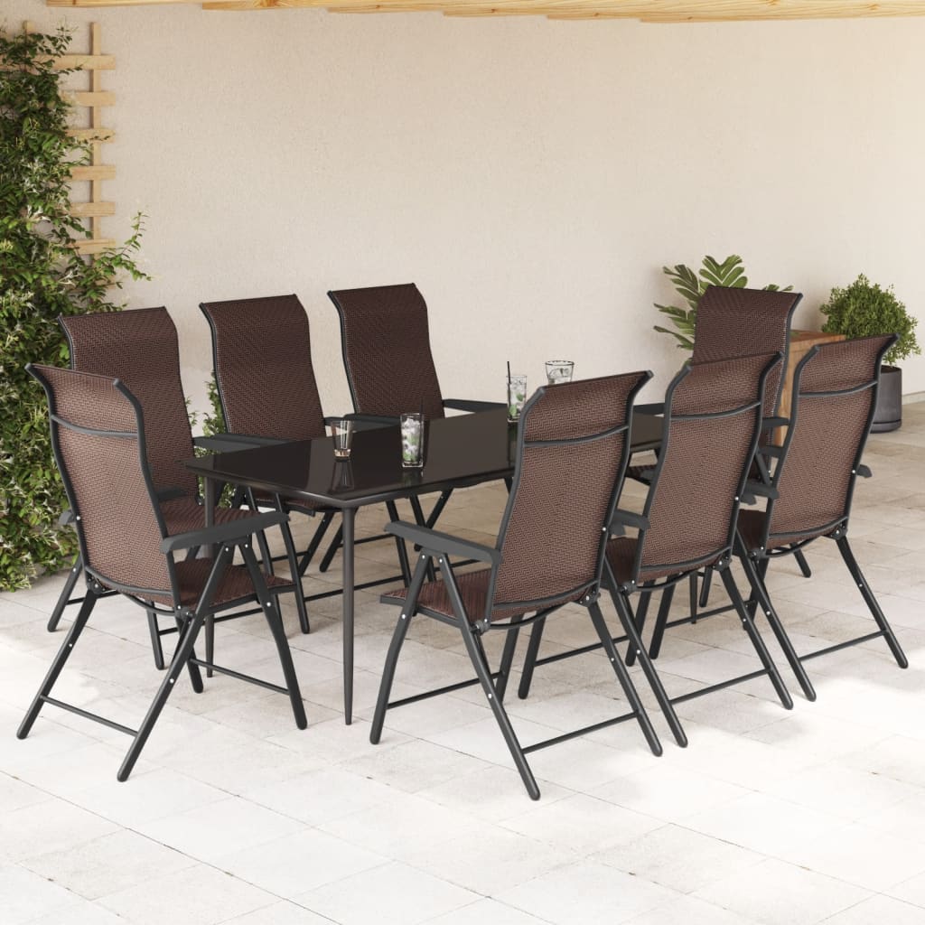 vidaXL Tuinstoelen 8 st inklapbaar poly rattan bruin afbeelding