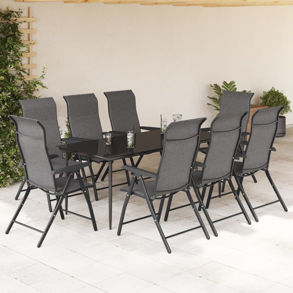 Thumbnail - vidaXL Gartenstühle 8 Stk. Klappbar Grau Poly Rattan