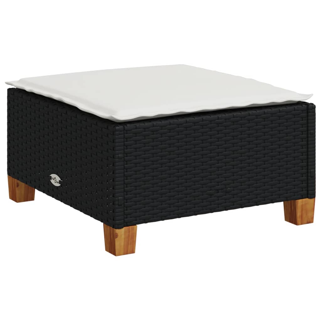 Thumbnail - vidaXL 8-tlg. Garten-Sofagarnitur mit Kissen Schwarz Poly Rattan